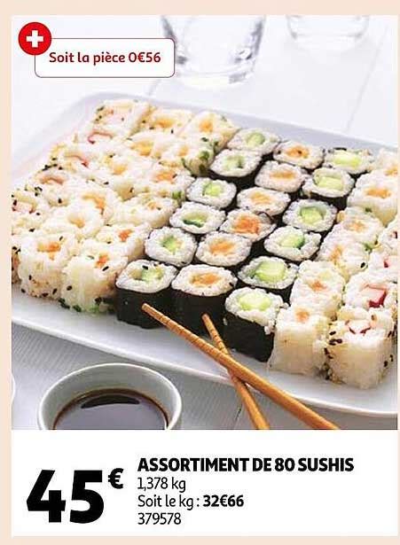 Promo Assortiment De Sushis Chez Auchan Icatalogue Fr