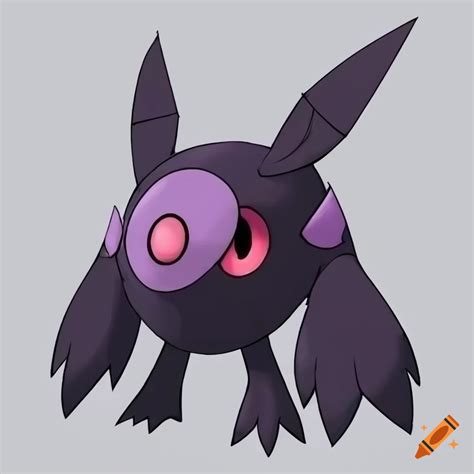 Dark Fairy Type Pokemon With A Round White Body And Giant Eyes On Craiyon