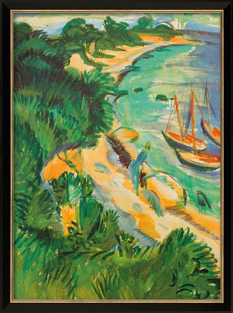 Buy Picture Fehmarn Bay With Boats 1913 Framed By Ernst Ludwig