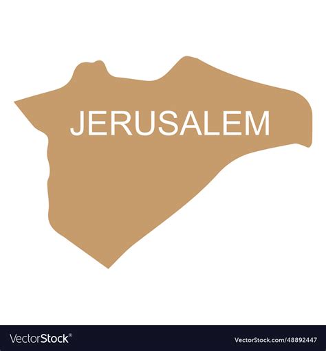 Jerusalem district map Royalty Free Vector Image