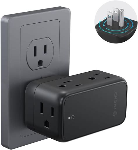 Trond Multi Plug Outlet Extender Rotating Wall Outlet Splitter With