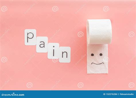 Toilet Paper Roll with Painted Face and Pain Copy for Proctology ...