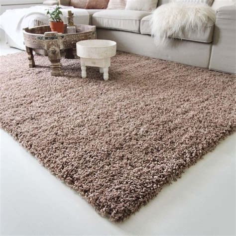 Bol Hoogpolig Vloerkleed Shaggy Royal 5cm Hoogte Mokka 200x290 Cm