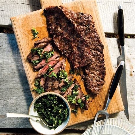 Grilled Skirt Steak With Herb Salsa Verde Recipe Epicurious