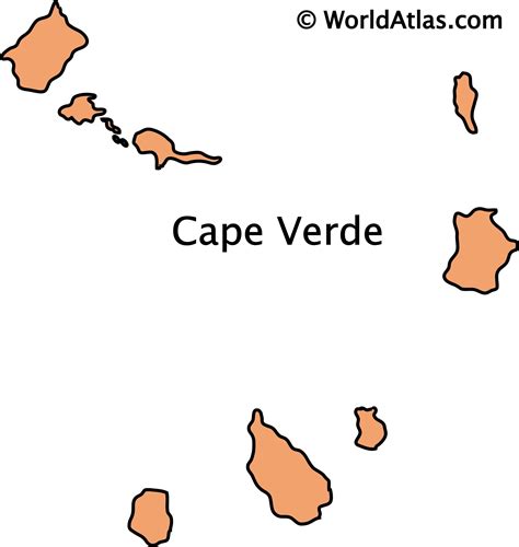 Cape Verde Outline Map