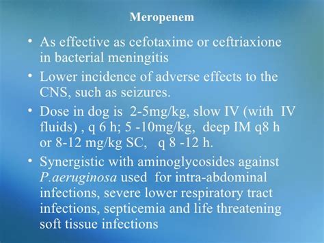 Cephalosporins Penems