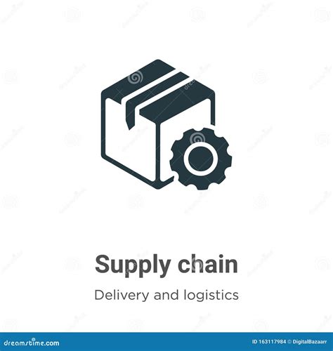 Supply Chain Vector Icon On White Background Flat Vector Supply Chain