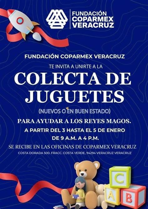 Coparmex anuncia colecta de juguetes para niños en Veracruz por Día de