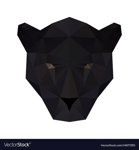 Low Poly Panther Royalty Free Vector Image VectorStock