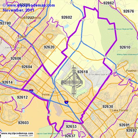 Irvine Zip Code Map