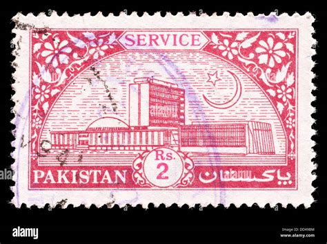 Postage Stamp From Pakistan Depicting The National Assembly In