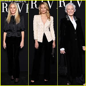 Gwyneth Paltrow Dianna Agron Have A Glee Reunion At Giorgio Armani