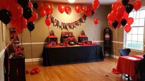 Black Light Room Decor Red And Balloons Decorating A With Party Food ...