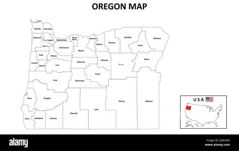 Mapa De Oreg N Mapa Del Estado Y Del Distrito De Oregon Mapa Pol Tico