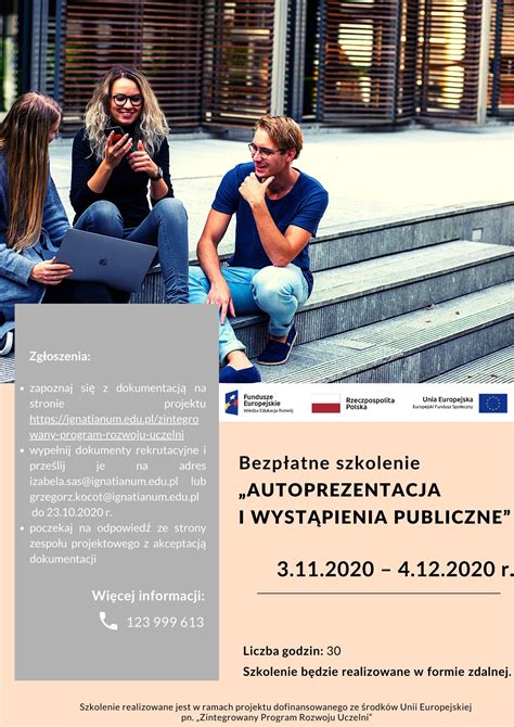 Ignatianum Rekrutacja Na Szkolenie Dla Student W Autoprezentacja I