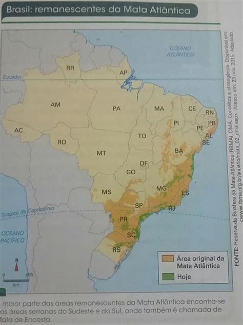 Qual Era A Extens O Da Mata Atl Ntica Em Rela O Ao Territ Rio Nacional