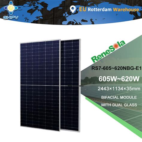 Renesola RS7 605 620nbg E1 Solar Renewable Energy 605W 610W 615W 620W