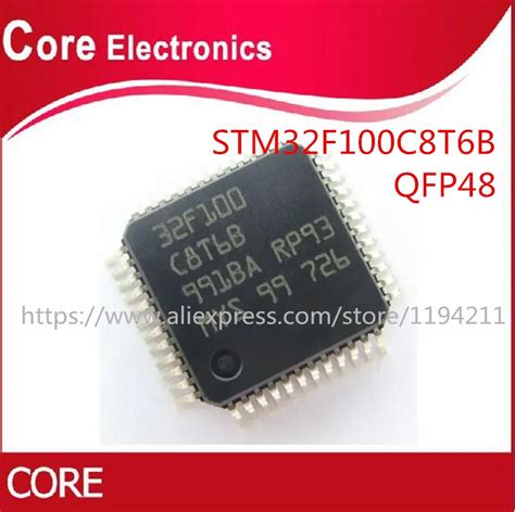 2PCS STM32F100C8T6B QFP32 32F100C8T6B QFP MCU Original IC In Integrated