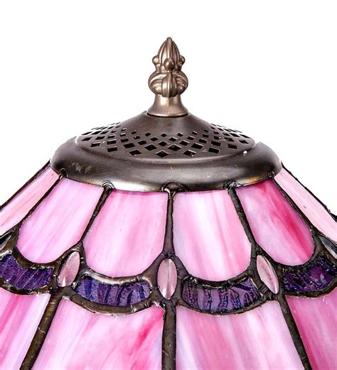 Pink Crystal Stained Glass Table Lamp Wind And Weather