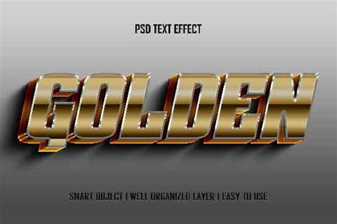 D Golden Editable Text Effect Psd Graphic By Chaska Id Creative Fabrica