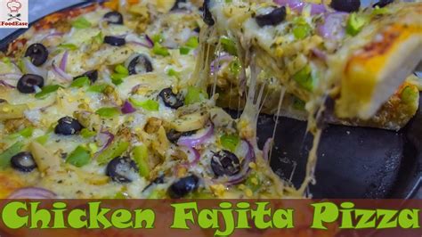 Chicken Fajita Pizza Recipe How To Make Chicken Fajita Pizza At Home Homemade Pizza