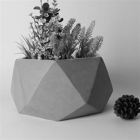 Large Concrete Planter Molds Silicone Flower Pot Molds Garden Etsy