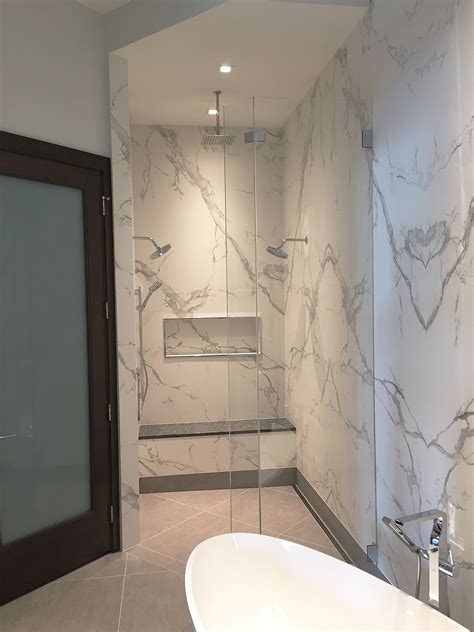 Frameless Walk In Shower Enclosure Floor To Ceiling Splash Panel