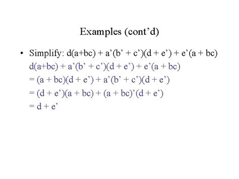 Examples Simplify Abc Abc Abc Ac Bc Show