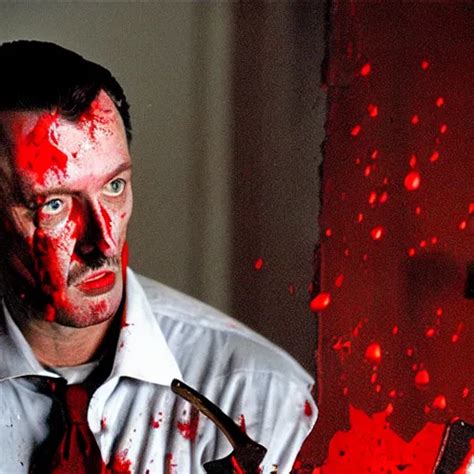 Igor Ghirkin Strelkov As The American Psycho Holding Stable Diffusion