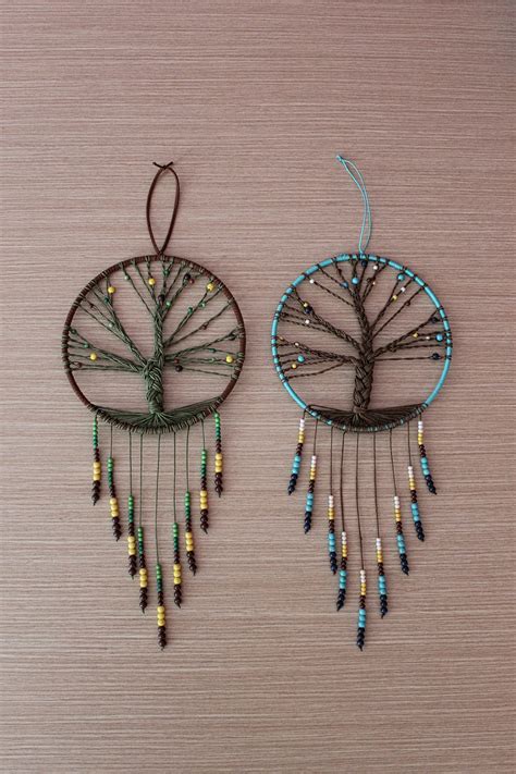 Dreamcatcher Tree Of Life Dreamcatcher Beads Dreamcatcher Etsy