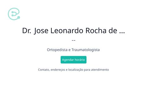 Dr Jose Leonardo Rocha De Faria Ortopedista E Traumatologista Em Juiz