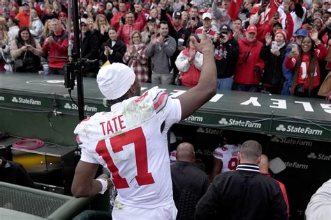 Ohio State Receiver Carnell Tate Scores Two Touchdowns In His Chicago