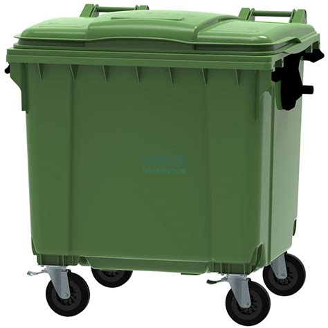 Container Din Plastic Litri Capac Plat Culoare Verde