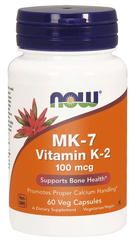 NOW Foods MK7 Witamina K2 100 Mg 60 Kap WitaminySwanson Pl