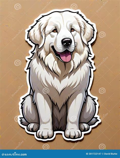 Great Pyrenees Dog - Vector Isolated Illustration On White Background ...