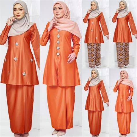 Xs Xl Orange Brick Oren Bata Kebarung Diamond Riau Batek Diamond