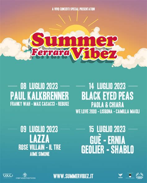 Ticketone On Twitter Ecco La Line Up Completa Del Summer Vibez