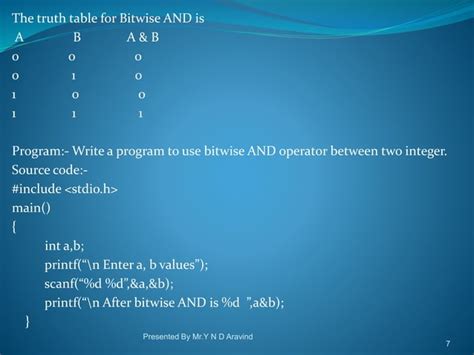 Bitwise Operators In C PPT