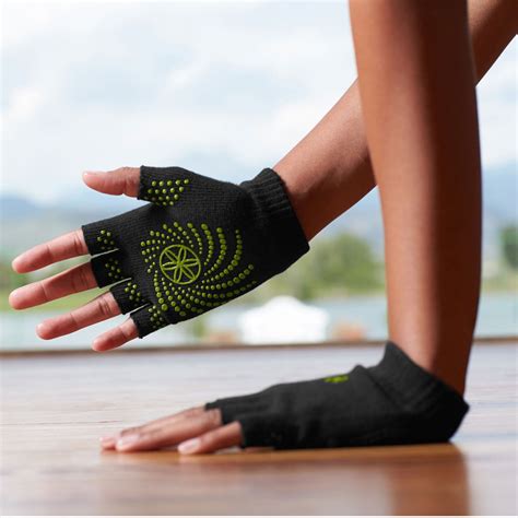 Gaiam Super Grippy Yoga Gloves Set Of 2 Blackgrey