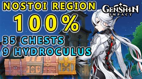 All Chests And Hydroculus Nostoi Region 100 Exploration FULL GENSHIN