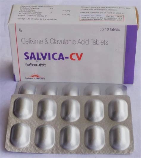 Salvica Cv Cefixime Mg With Clavulanic Acid Mg Tablet At