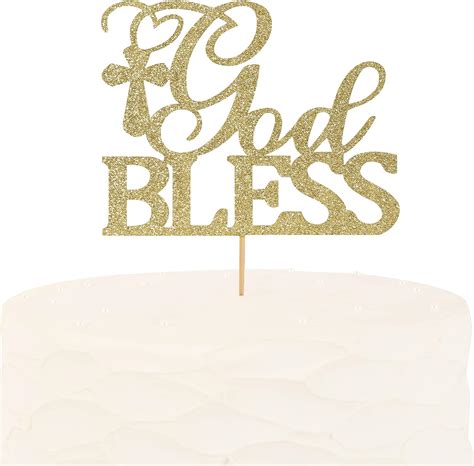 Buy God Bless Cake Topper Communion Party Sign First Baby Shower