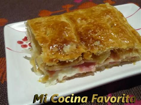 Empanada de hojaldre de jamón y queso Receta Petitchef