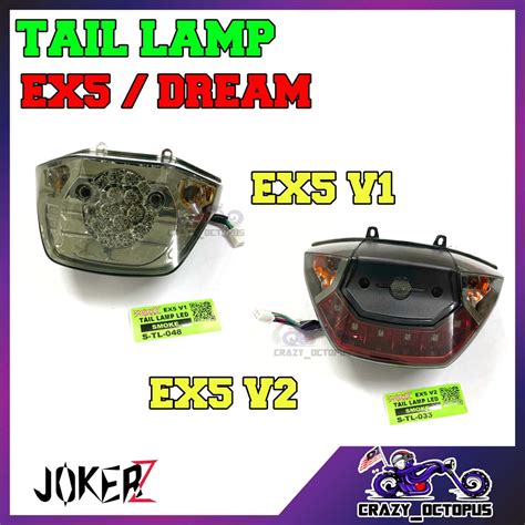 Jokerz Tail Lamp Honda Ex Dream Light Led Smoke Lampu Belakang Kelip