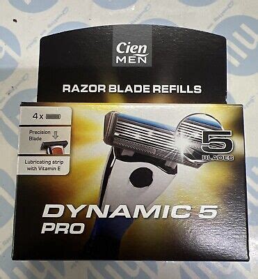 Cien Men S Razor Blades Dynamic 5 Pro Precision Shaver Refill 1 X 4