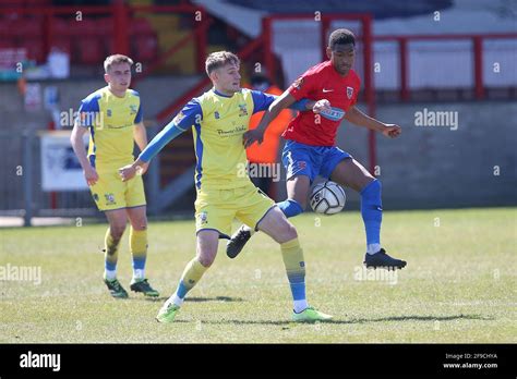 Callum Maycock Of Solihull And Mohammed Sagaf Of Dagenham During Dagenham And Redbridge Vs