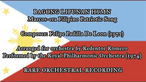 Bagong Lipunan Hymn Marcos Era Filipino Patriotic Song Rare