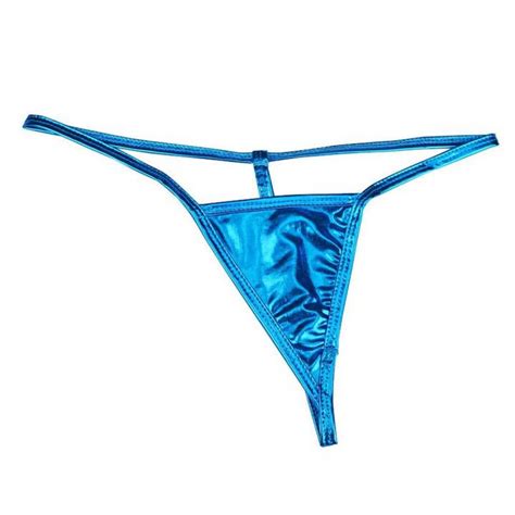 Women Shiny Luminous Blue G String Thong Sexy Bikini Lingerie Panty Daraz Lk