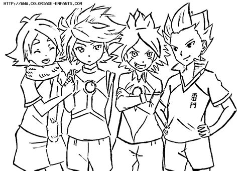 Coloriage Inazuma Eleven Charles Shawn Frost Glace Feu Axel Blaze D J