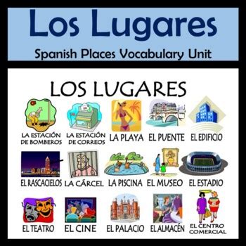 Places Vocabulary Activities Games Unit In Spanish Los Lugares